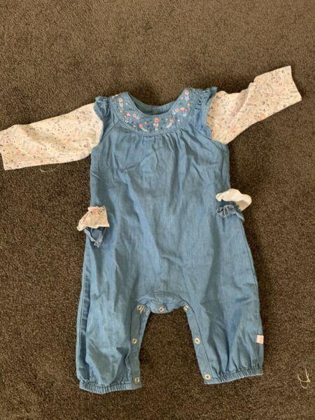 Bebe Girls Romper size 0 to 3 months