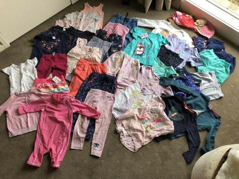 Bulk Lot 36 x Baby Girls Clothings. Size 3 Mostly. As New Condition
