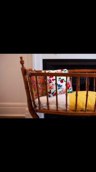 Antique French cradle / bassinet