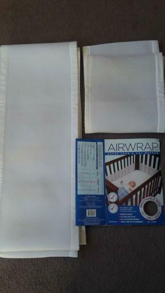 Air wrap mesh to wrap around cot like cot bumper
