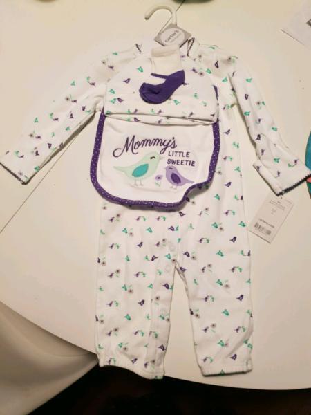 Carters 4 piece baby suit onesie