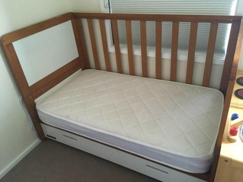 Childcare Cot white beech toddler bed