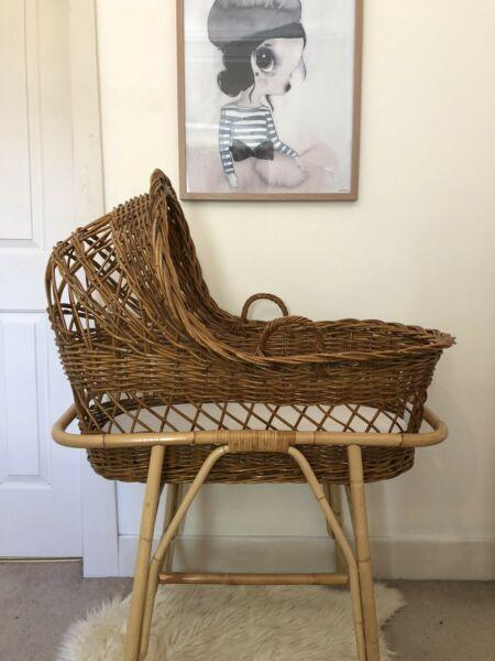 Cane Bassinet and Stand