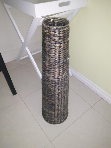 Tall Large Wicker Cane Floor Vase