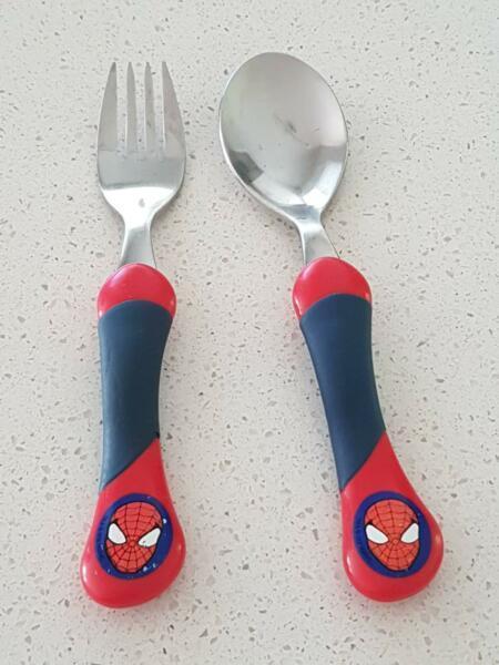 Marvel Spiderman Kids Cutlery Set Spoon Fork