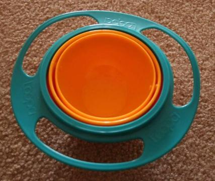 Baby Children Loopa Feed Bowl Rotating Toys Spill Resistant