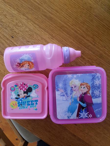 Frozen & Minnie Mouse lunchbox set