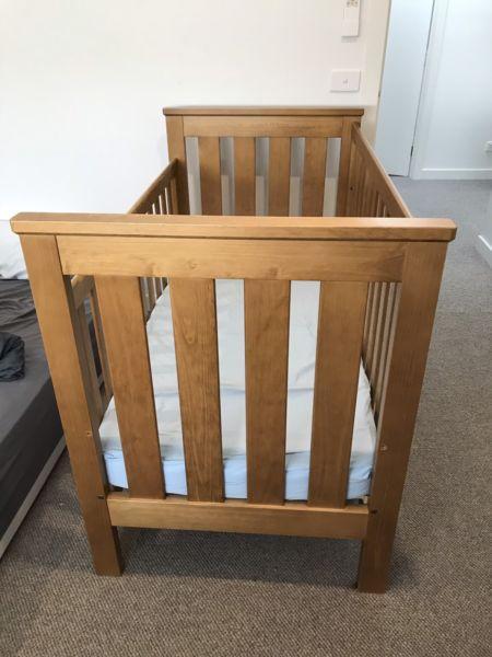 Boori cot for sale and free change table from ikea
