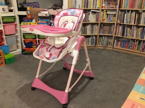 Deluxe High Chair - Pink