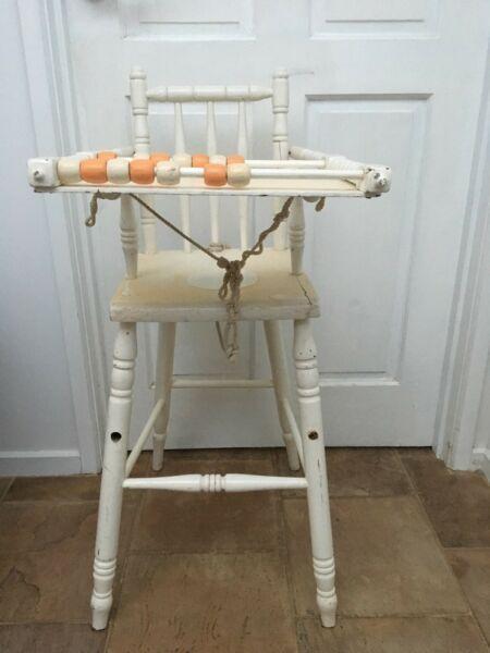 Vintage Wooden Baby High chair