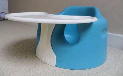 Blue Bumbo with Tray