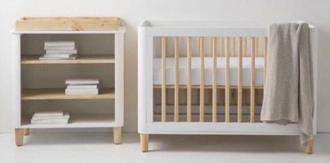 Incy Interiors Teeny Cot AND Change Table - Dove Grey
