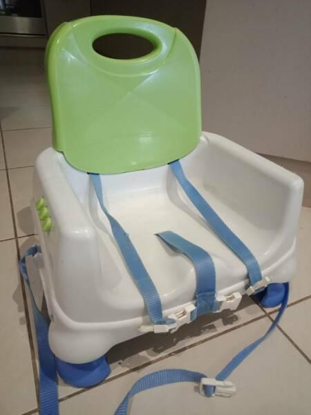 Fisher Price Healthy Care Deluxe Booster Seat feed meal blue tray