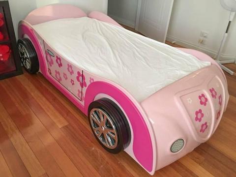 Pink Car Bed w mattress
