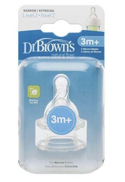Dr Browns Narrow Neck Teats Level 2 (pack of 8)