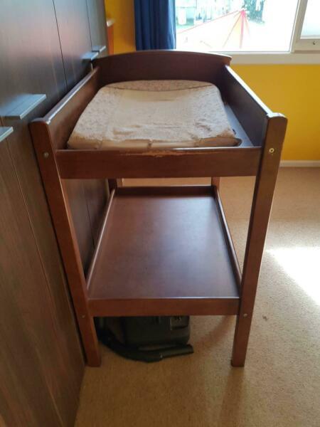 timber baby change table