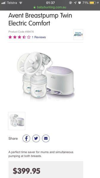 Avent Breastpump Twin Electric