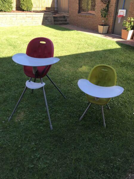 Phil & Teds poppy high chairs x 2