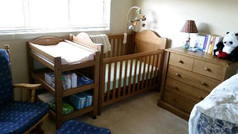 Boori Cot Set with Change Table and Chest of Drawers
