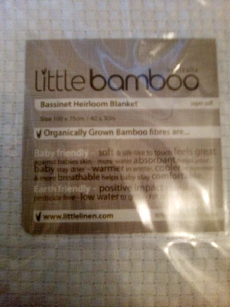 Little bamboo bassinet heirloom blanket brand new in package
