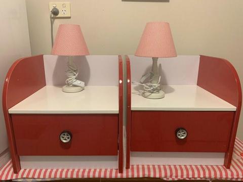Wanted: Kids Bedside Table & lamps x2