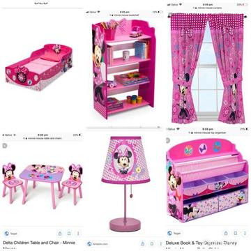 MINNIE MOUSE BEDROOM SET FOR SALE