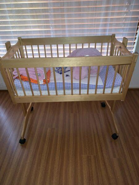 Wooden Baby Bed Swing