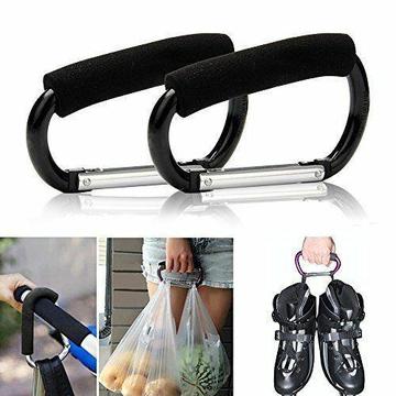 2x PRAM HOOK Baby Stroller Hook Shopping Bag Clip Hanger