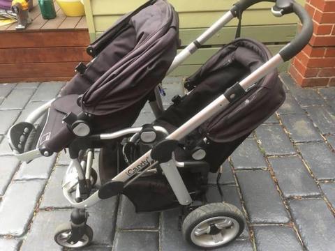 iCandy Apple pram - converts easily from a single to double pram!