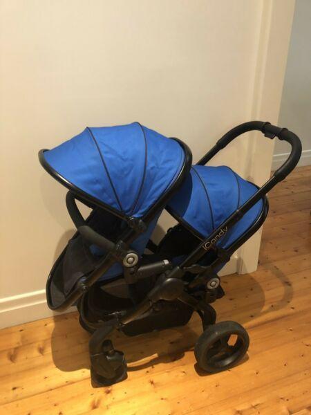 Great condition iCandy peach 3 single or double pram