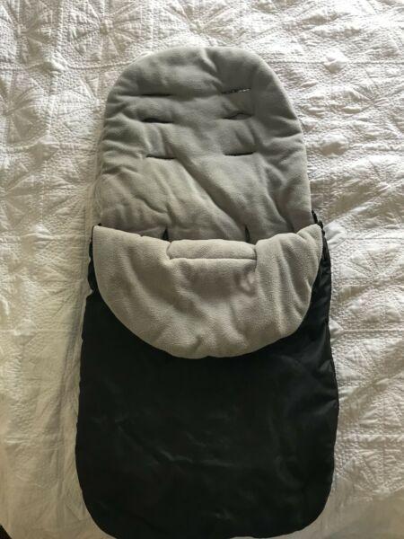 Pram sleeping bag rain-proof, flannelette-lined
