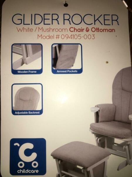 Childcare Glider Rocker Chair & Ottoman
