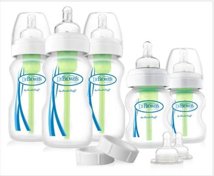 Dr Brown's Options Newborn Anti Colic Wide Neck Baby Bottle Gift