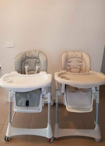 Steelcraft Messina Deluxe highchairs ($35 each)