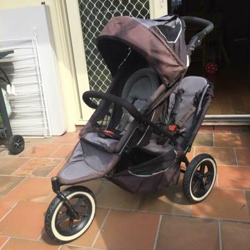 Phil & Teds Sport double buggy with attachments
