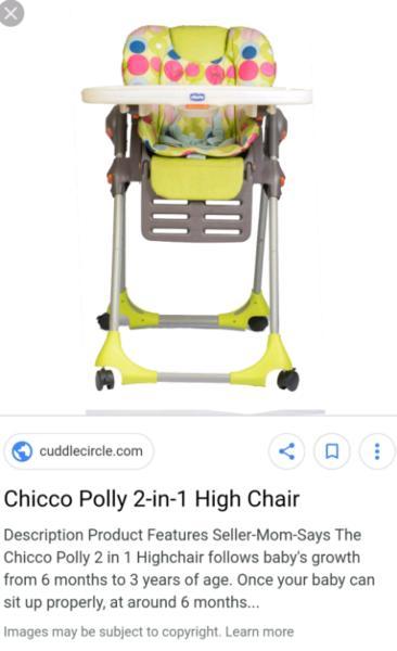 Chicco high chair used