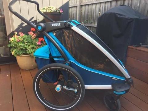 Thule Bicycle DOUBLE Trailer (Chariot Cross) plus infant sling