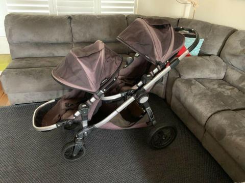 Baby jogger city select double pram with glider board
