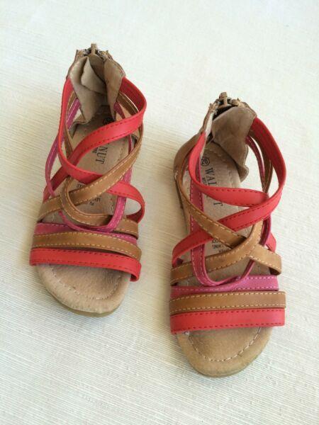 WALNUT girls leather sandals - as new