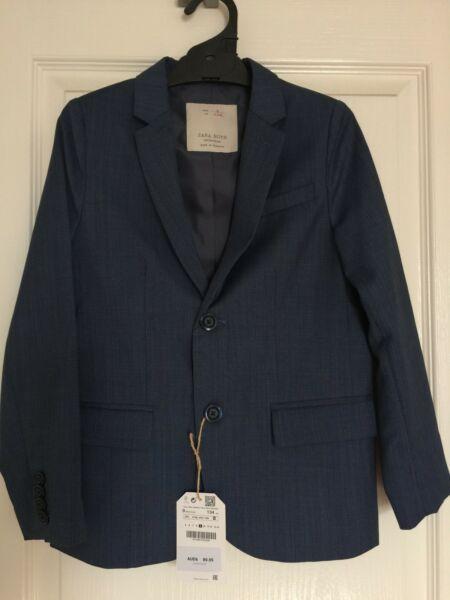 BNWT Zara Boys Blue Wool Suit - Size 9