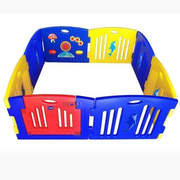 Baby Kids Interactive 8 Sided Playpen Play pen with Gate safety