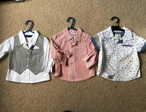 Set of 3 boys shirts (size 0 and 1)