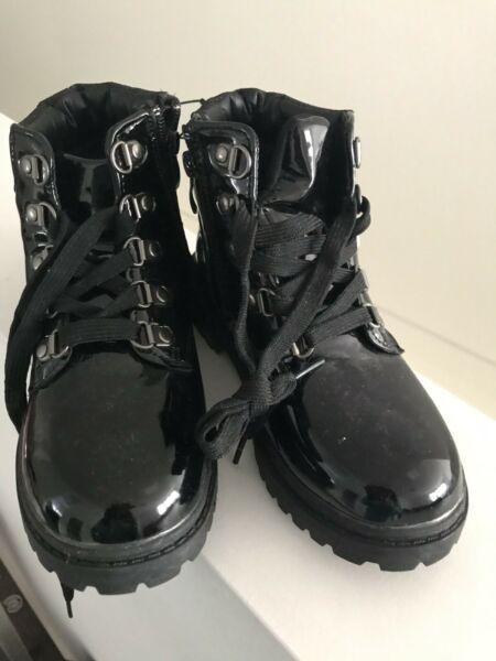 Kids black boots