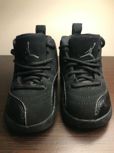 Toddler shoe (5c) Jordan 12 Retro Black Rush Pink