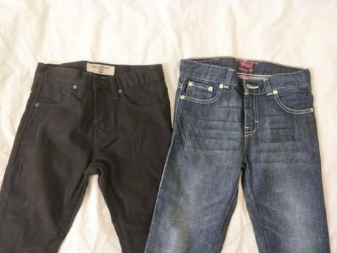 Billabong & Lewis Skinny Jeans Age 10 (2 pairs)