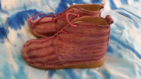 New Kids Pink Shimmer Leather Boots