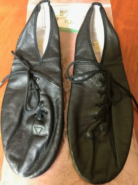 Jazz Shoes Black Leather - Original Block Design