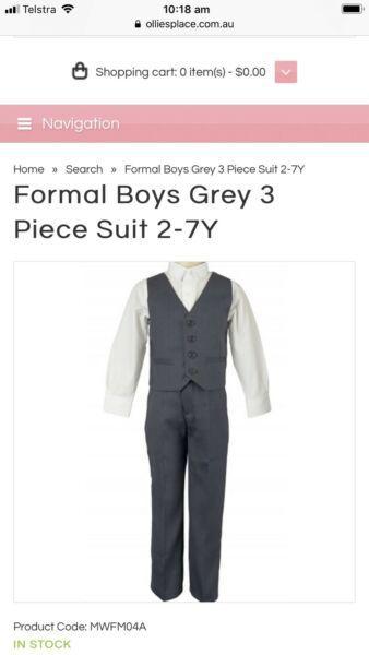 Boys 3 piece formal suit