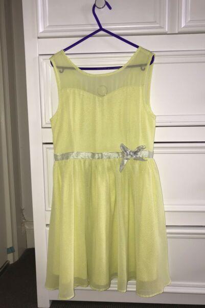 Dress ORIGAMI Size 9 Colour: Lemon