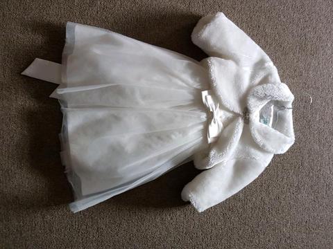 Flower girl dress and cardian- size 2